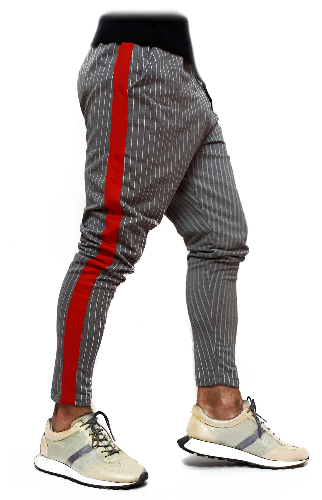 pantaloni linii subtiri dunda laterala mortal red